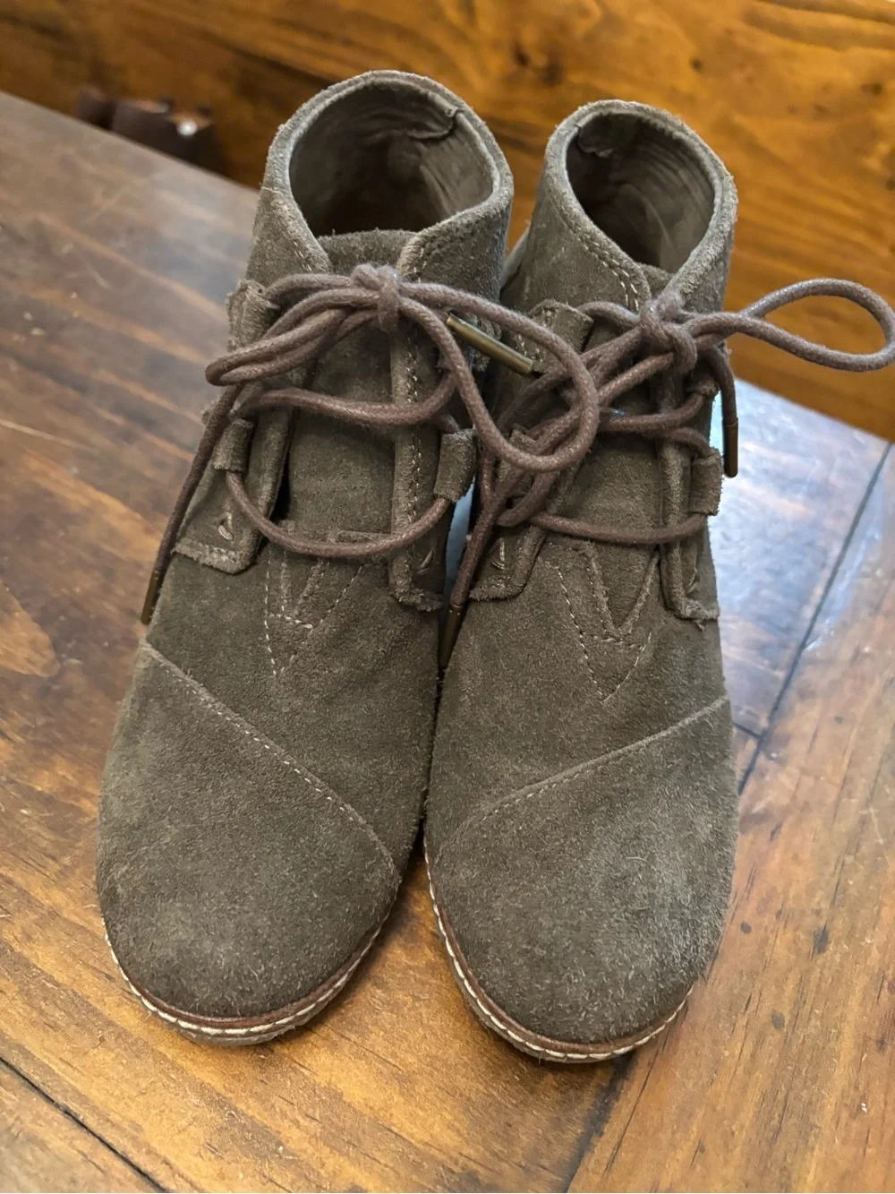 Tom’s desert wedge bootie ankle boot 5